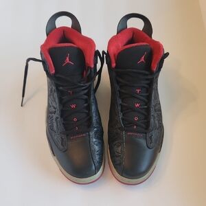 Jordan Black and Red High-Top Sneakers